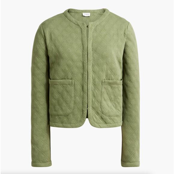 J. CREW 2024 Factory Quilted Jacket Olive Green Sz S {3X18} - Picture 1 of 6